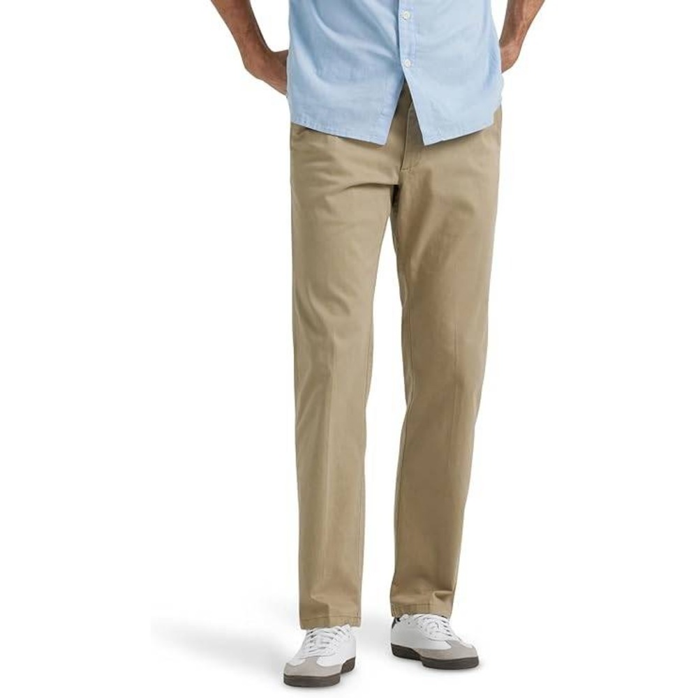 Lee Extreme Motion 32x32 Men's Regular Straight Stretch Khaki Pants Tan